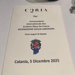 Cena degli Auguri 2025 da Coria a Catania