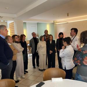 I Commandeurs con lo Chef del Ristorante Demenna